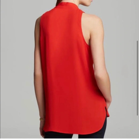 Vince Camuto Sleeveless V-neck Blouse Orange Size Medium Women’s - Picture 2 of 9